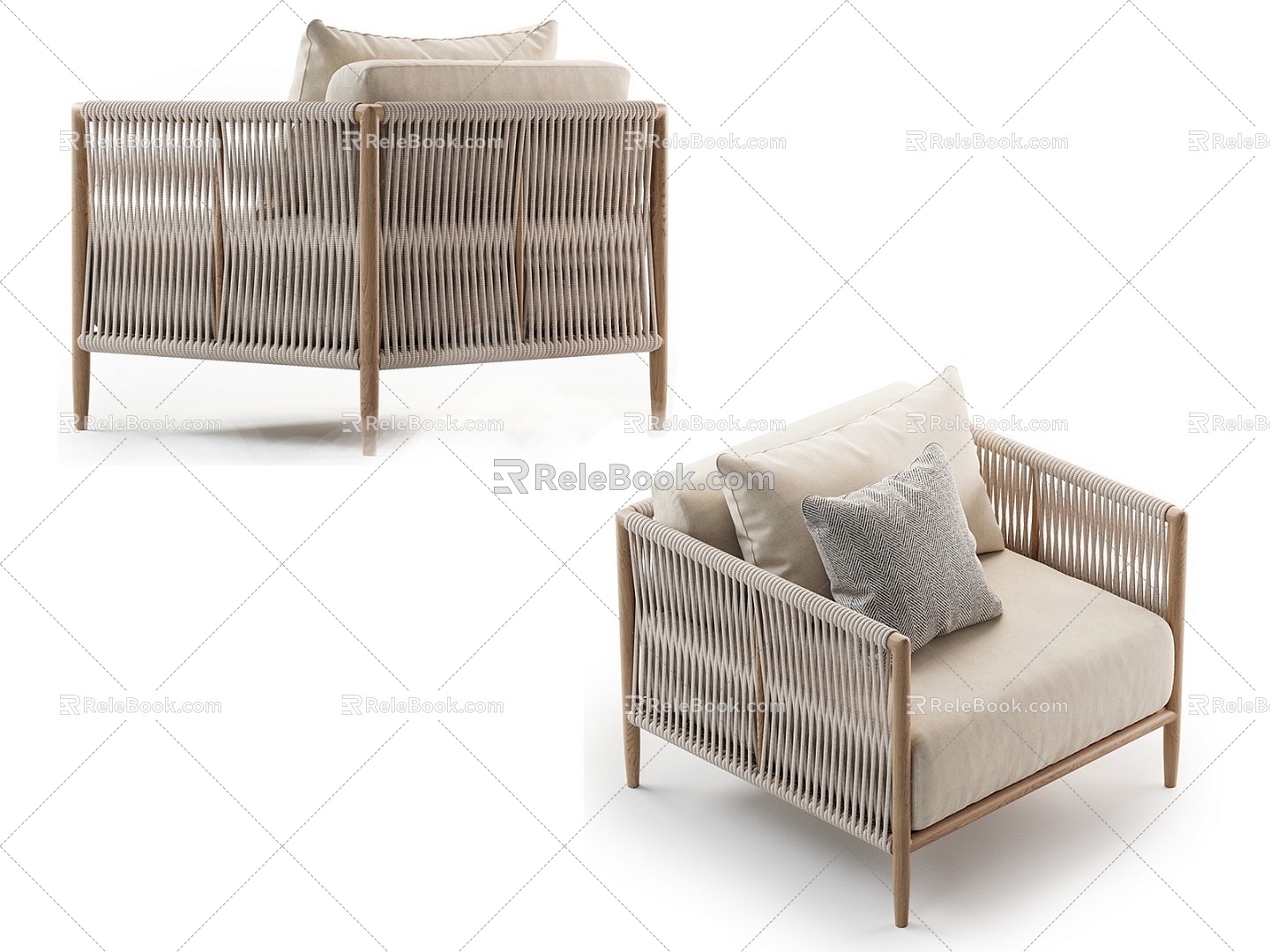 Sofa Chair Single Sofa Armchair Single Chair 3d model