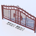 Wrought Iron Gate Courtyard Gate Entrance Gate Community Gate 3d model