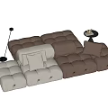 Modern Multiplayer Sofa Module Sofa Back-to-Back Sofa 3d model
