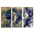 Abstract decorative painting combination 3d model