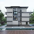 Modern Detached Villa Exterior Design With Lush Greenery Driveway And Car