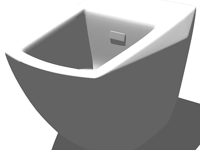 Modern Free Standing White Washbasin With Sleek Smooth Surface Design 3d model