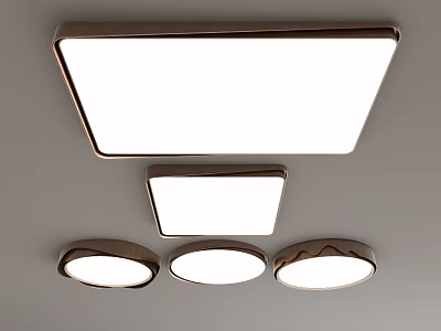 ceiling lamp walnut ceiling lamp 3d model