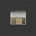 Handcrafted Apparel Accessory Storage Box With Intricate Colorful Patterns And Open Lid Design Details