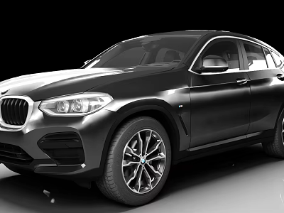 Black BMW Coupe SUV With Sleek Exterior And Alloy Wheels 3d model