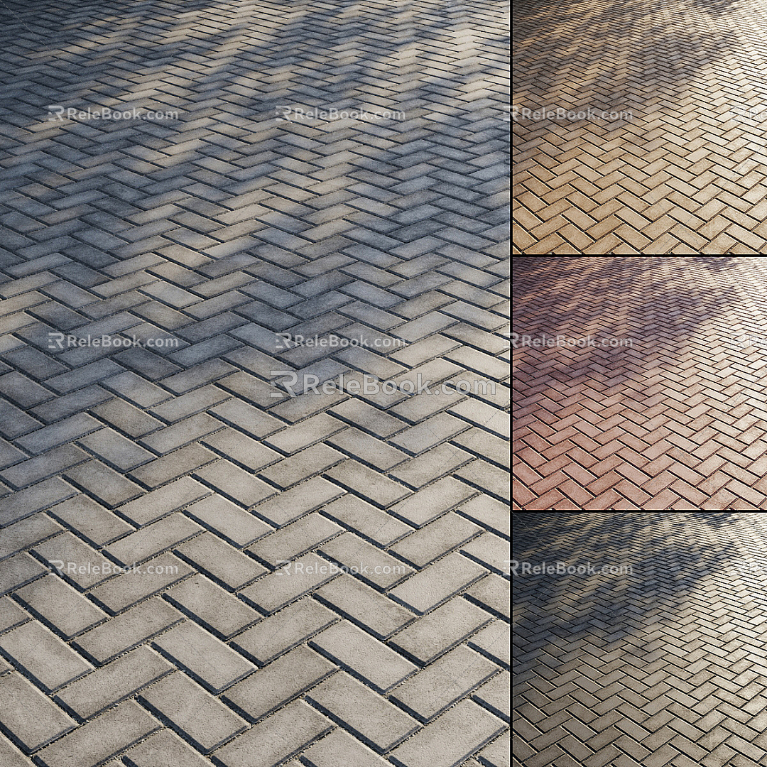 Modern Pavement Ground Paving Road 3d model