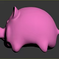 Cute Decorative Pink Piggy Bank for Saving Money with Glossy Surface