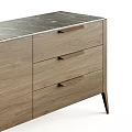 Modern Minimalist Wooden Chest of Drawers With Drawers Cabinets And Slim Legs Design