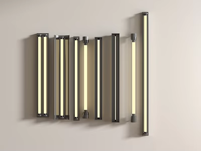 Modern Grille Lights in Various Sizes for Wall Mounted Indoor Lighting 3d model