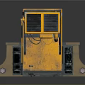 Heavy Duty Industrial Equipment With Brown Metal Structure And Yellow Control Panel