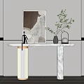 Modern End View Table Porch Cabinet Decorative Ornaments 3d model