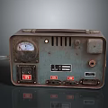 Vintage Computer Device With Metal Case Gauge Buttons And Switches