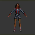 Captain America Themed Action Toy Figure With Blue Red Costume Shorts And Boots