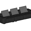 Modern three-seat sofa 3d model