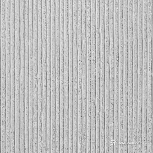 White Vertical Striped Textured Wall for Modern Interior Decoration 3d model 