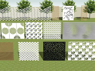 Decorative Room Dividers With Various Pattern Designs For Indoor Outdoor Use 3d model