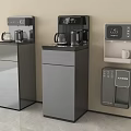 Modern Daily Electrical Appliances Including Floor Standing Coffee Machines And Wall Mounted Water Dispensers