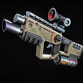 Science Fiction Gun Cyberpunk Gun Laser Gun High-tech Gun Future Gun Game Gun Low Face Number Low Model Simple Model Times Film and Television Level Realism 3d model