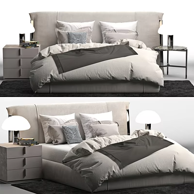 Modern Double Bed 3d model