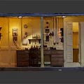 Interior Room Model With Yellow Walls Brown Furniture Wooden Desk And Chair