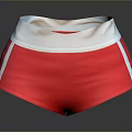 Red Soft Comfortable Underwear With White Elastic Waistband For Everyday Use