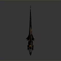 Detailed 3D Dinosaur Model With Black Red Yellow Color Details And Sharp Teeth Claws