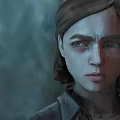 Serious Female Game Character With Intense Gaze And Hazy Background