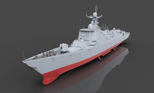 052D destroyer warship 3d model