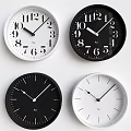 Clock combination round clock wall clock 3d model