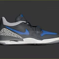 Stylish Blue Gray Sneakers With Leopard Print Details Velcro Strap And White Sole