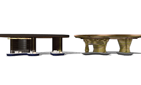 Modern pavilion special-shaped pavilion porch 3d model