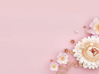 Modern Flower Language Background 3d model