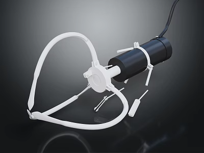 Professional Equipment Featuring White Support Bracket And Black Main Body 3d model