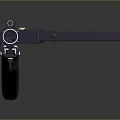 Tactical Shotgun With Black And White Design Perforated Barrel Dark Stock Golden Emblems