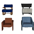 Modern Leisure Chairs With Soft Fabric Seats Wooden Frames And Various Color Options