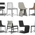 Modern Dining Chairs with Various Designs Different Materials Metal Legs Leather Seats Transparent Acrylic