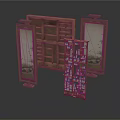 Modern Style Wooden Furniture with Bookshelves Screens and Multiple Compartments