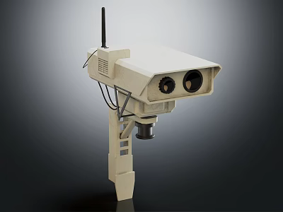 Projection Surveillance Camera With Dual Lens And Mount Design Device 3d model
