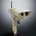Projection Surveillance Camera With Dual Lens And Mount Design Device 3d model