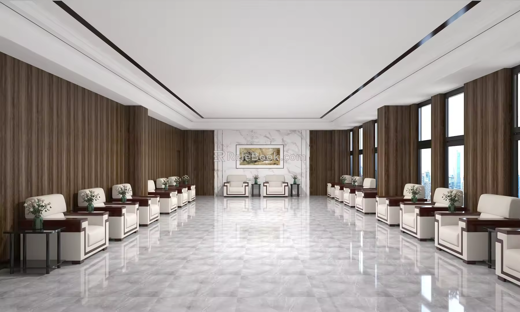 Modern Reception Room 3d model