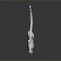 Modern leopard snow leopard 3d model