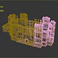 Aerial Planning of Classical Grand Building With Multi Story Symmetrical Design Towers And Roofs