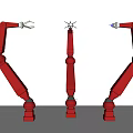 Intelligent Red Robotic Arms Design For Industrial Automation Applications