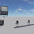 Track lamp Illumination lamp Searchlight 3d model
