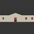 Residential House Design With Multiple Gabled Roofs Light Colored Exterior And Windows