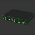 Compact Industrial Computer with Multiple Ports Sleek Black Casing Ethernet and USB Interfaces