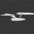 Modern Spaceship Spacecraft 3d model
