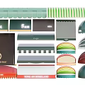 Various Styles And Colors Of Awnings For Outdoor Home And Commercial Design