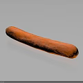 Fresh Orange Carrot With Smooth Surface On Black Background Reflective Shine Close Up View