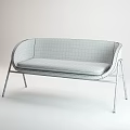 Modern Gray Sofa With Black Metal Legs And Comfortable Upholstered Design